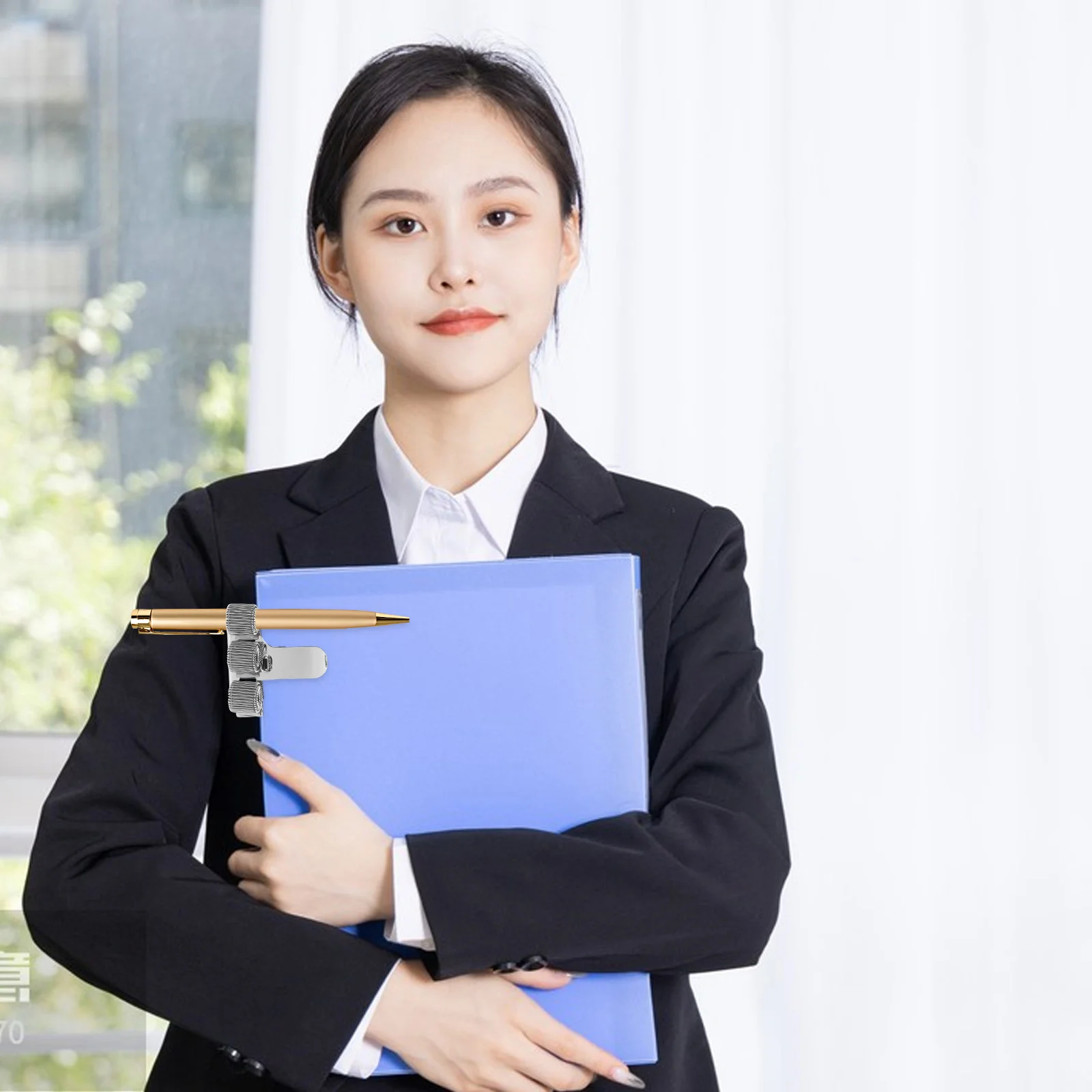 4Pcs Metal Pen Holder Clip Hook Insert Spring Design for Office School Notebook Planner Portable Multi Functional Storage