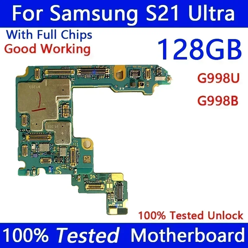 PLATE Working S21 G990F G991B S21 Plus G996B Mainbaord For Samsung Galaxy S21 Ultra G998B 5G Motherboard Unlocked Logic Boards