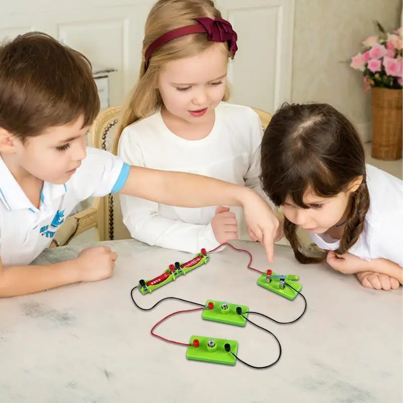 Kids Basic Circuit Electricity Learning Kit Physics Educational Toys For Children STEM Experiment Teaching Hands-on Ability Toy