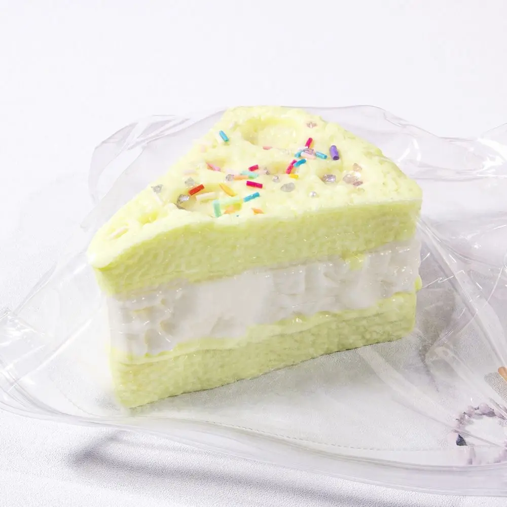Creative Triangle Cheese Squeezable Realistic Simulation Cake Triangular Cake Pinch Portable Handmade Cake Squeeze