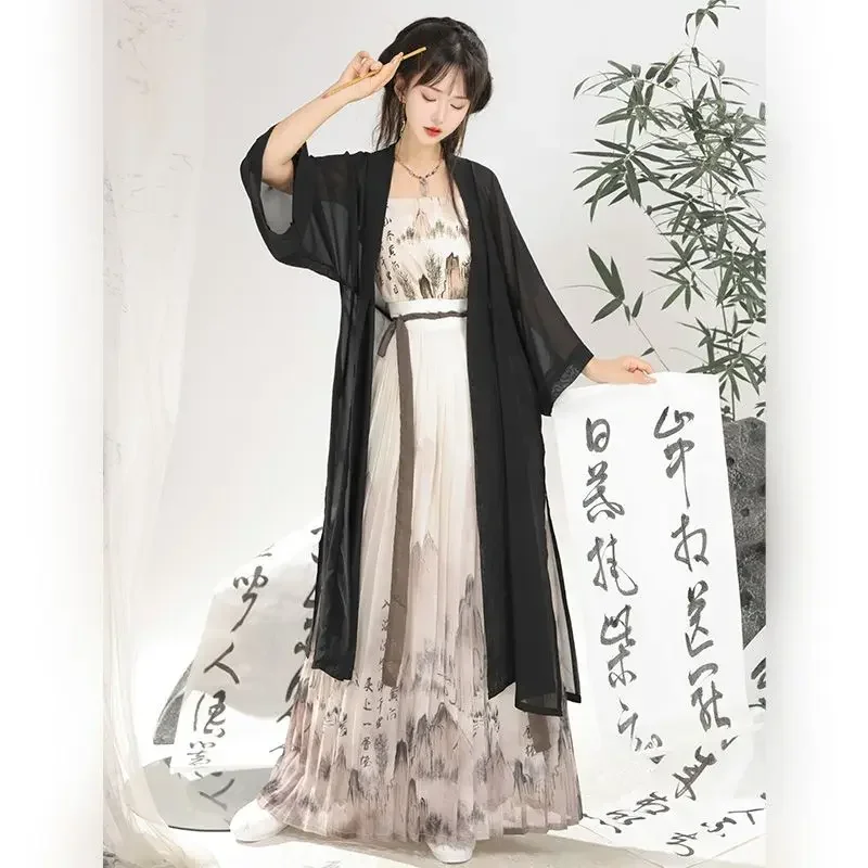 Manteau Hanfu brodé de la dynastie des chansons chinoises pour femmes, ensemble de 3 pièces, costume Hanfu amélioré, costume de cosplay chinois, 03