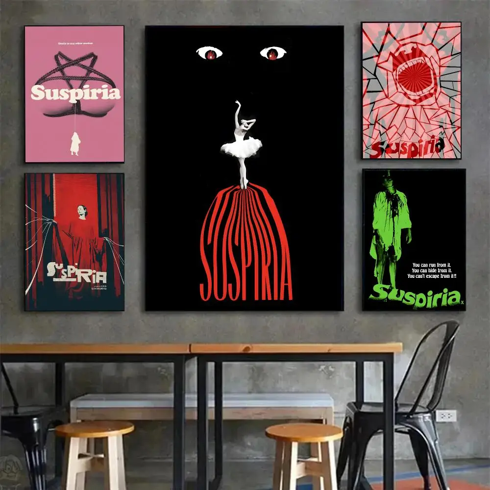 Horror Artistic Retro S-Suspiria Poster Painting Wall Art Mural for Living Room Home Decor and Gifts