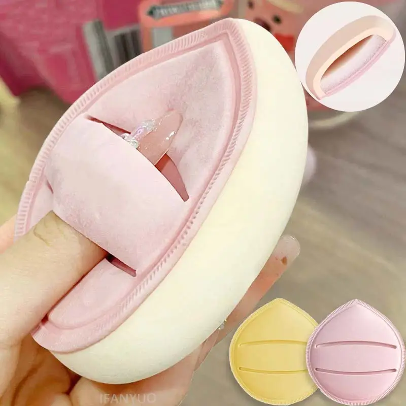 슈퍼 두꺼운 코튼 메이크업 퍼프 소프트 물방울 모양 화장품 퍼프 에어 쿠션 습식 건식 겸용 컨실러 파운데이션 메이크업 스펀지 도구