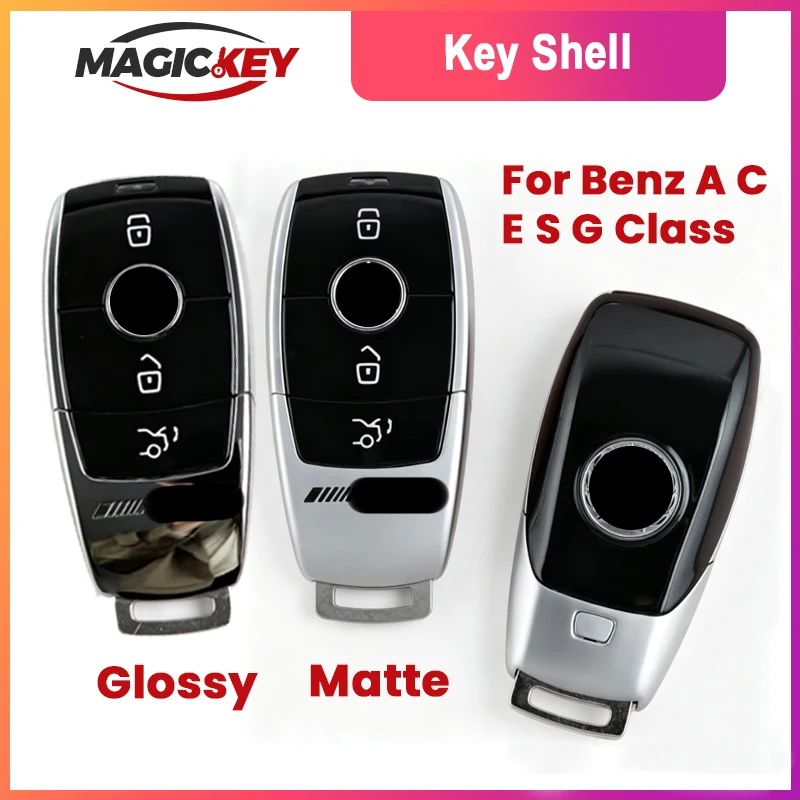 

MAGICKEY Car Key Fob Case Shell Housing for Mercedes-Benz A C E S Class GLC CLE CLA GLB GLS W177 W205 W213 W222 AMG Accessories