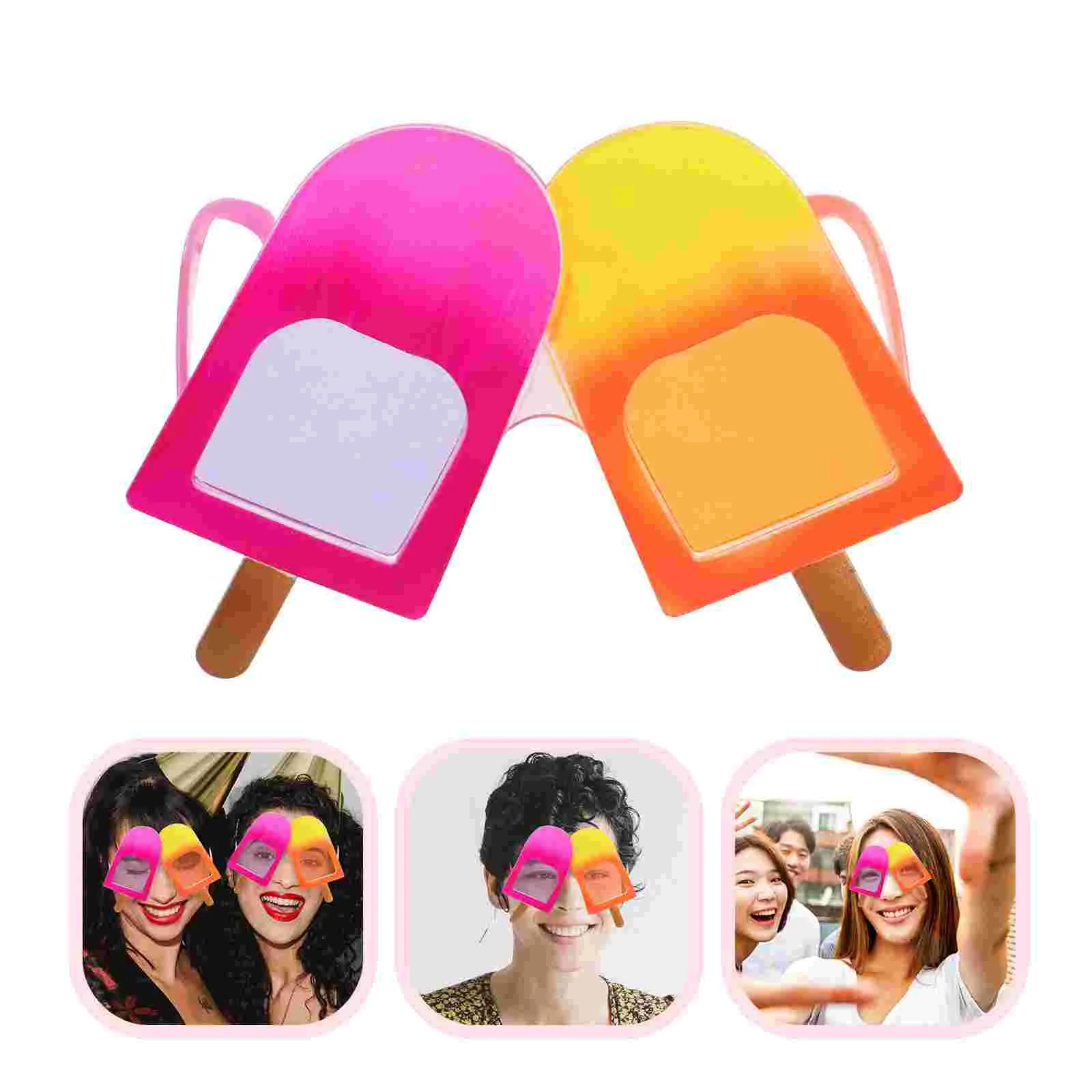 

Two-tone Ice Cream Cone Glasses Party Favors for Adults Portable Eyeglasses Eyewear Costume Gift