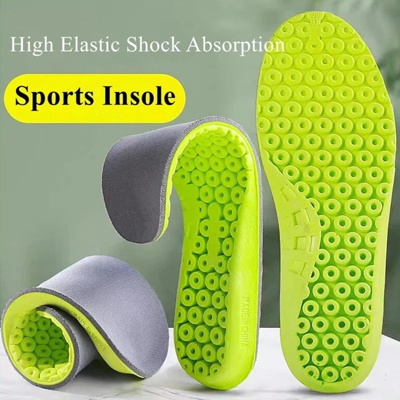 Anti-odor High Elasticity Insoles Men Absorb Sweat Shock Nut Breathable Basketball Sports Insoles Soft Soles