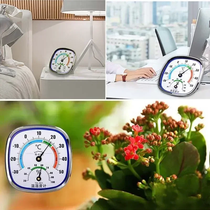 1PC Thermometer Hygrometer Wall-Mounted Pointer Temperature Monitor For Indoor Outdoor Household Precision Psychrometer