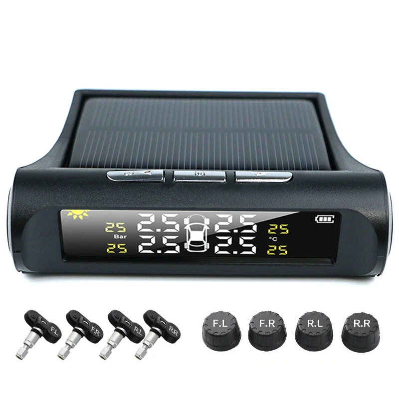 

Standard Edition Smart TPMS Car Tire Pressure Alarm Monitor System Display Solar Intelligent TyreTemperature Warning