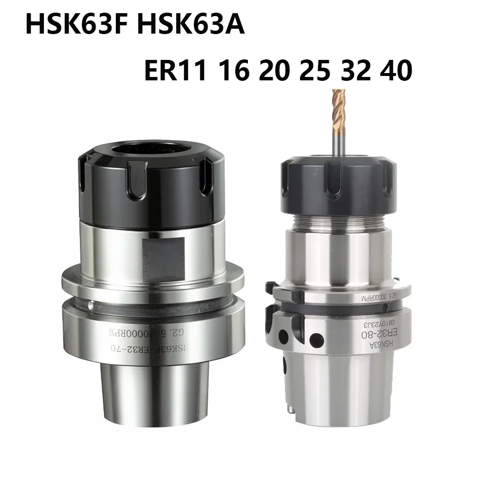 

NEW HSK63-ER16 HSK63- ER20 ER25 ER32 ER40 Tool Holder HSK63F Engraving Woodworking Machine HSK63F ER32