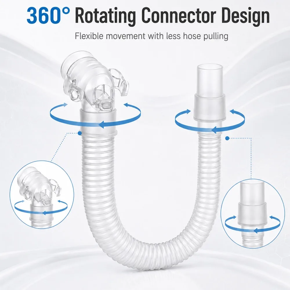 AirFit F40 CPAP Mask Short Tube with Rotatable Elbow Joint, Quick Release Clips Design, Easy Connect Replacement Tubing for Mask