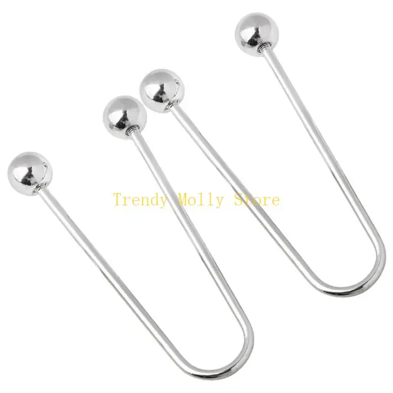 N5KB 2PCS 다목적 금속 나선 버클 버클 의류 고정을위한 더블 헤드 브로치