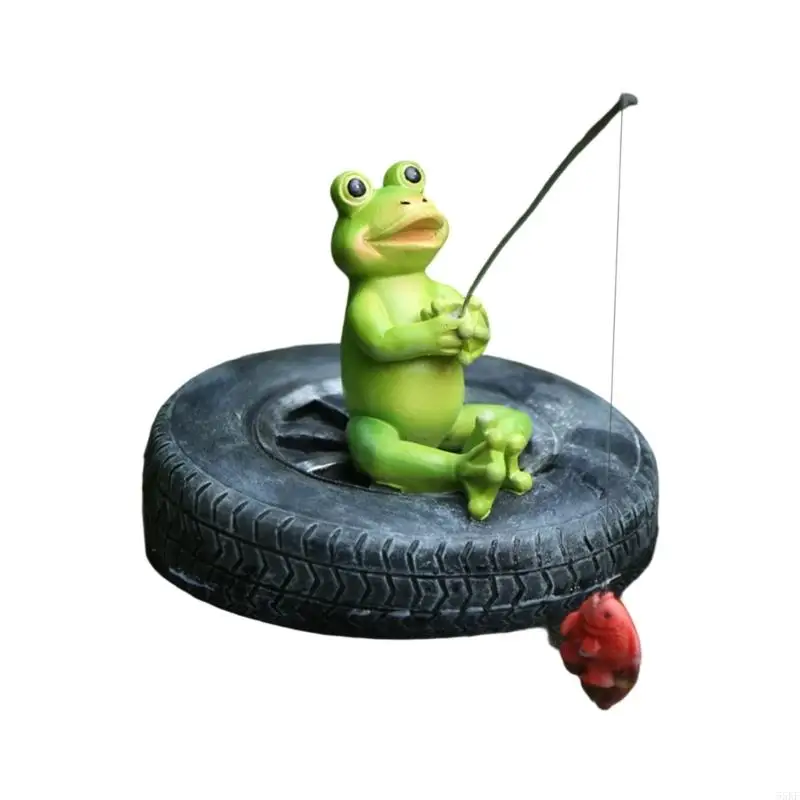 Froglet Pond Figurine Resin Statue for Garden Display and Planter Decoration 55KF