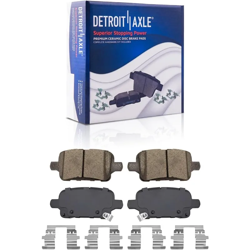 ديترويت أكسل - طقم فرامل لـ Equinox Buick Regal TourX GMC Terrain قرص الفرامل الدوارات السيراميك الفرامل منصات 2018 2019 استبدال: