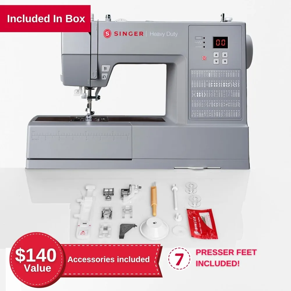 Heavy Duty 6620C Computerized Sewing Machine with Accessories 215 Stitches, LCD Screen, Built-In Needle Threader Easy Setup