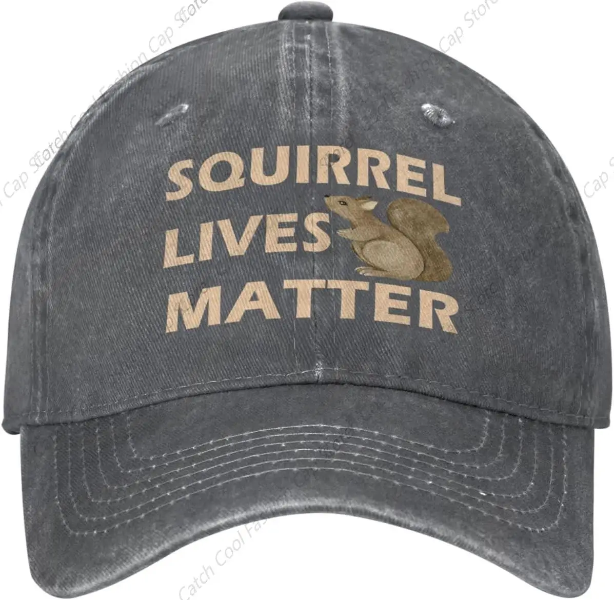 

Squirrel Lives Matter Baseball Cap for Men Women Vintage Trucker Denim Hat Washed Cotton Fashion Unisex Adjustable Sports