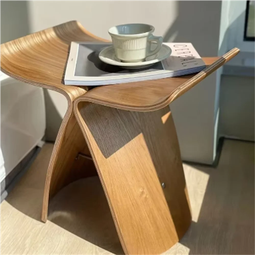 

Butterfly Chair Made from Ash Plywood 4 Colors Natural/Black/Walnut Stool Chair for Living Room Bedroom Wooden Display Furniture