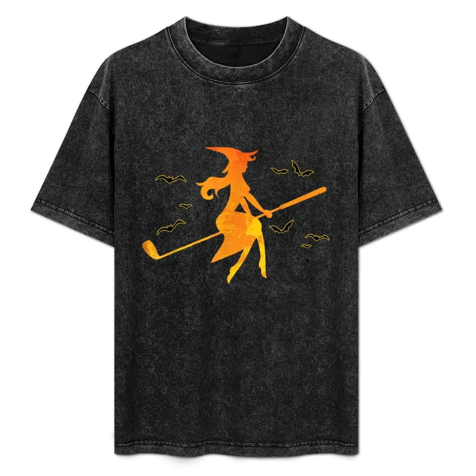 

Golf Witch Riding Golf Stick Funny Halloween Golf Club T-Shirt anime figures cute tops customizeds mens plain t shirts