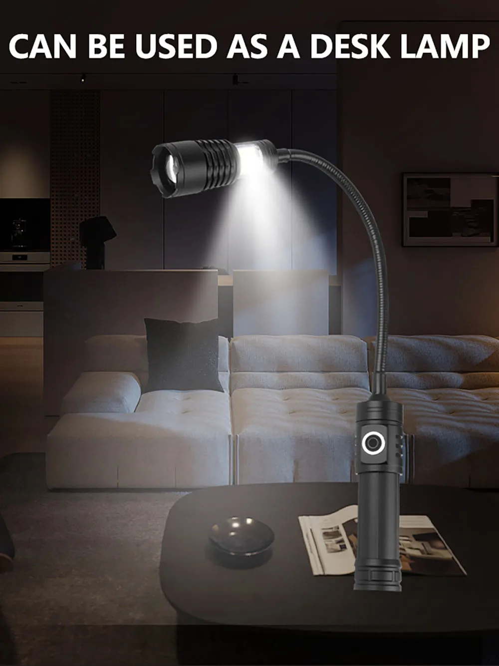 Outdoor reading lights LED Flashlight Flexible COB LED Work Light Magnetic Car Repairing Inspection Lamp Outdoor Camping Emergen