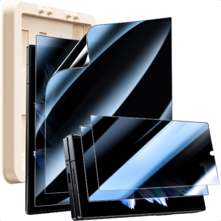 

Hoerrye for Samsung Galaxy Z Fold 6 Privacy Screen Protector 28 Anti Spy [2 Pack Inside Flexible TPU Film+2 Pack Front Tempered