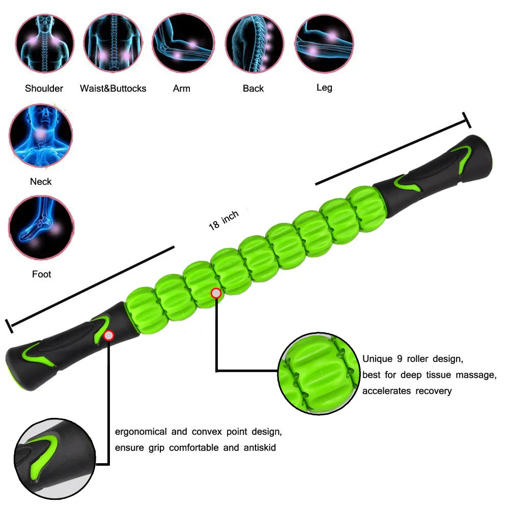 Muscle Relaxation Fitness Massage Stick Sports Strain Relaxation Fascia Lymphatic Massage Roller Massage Stick