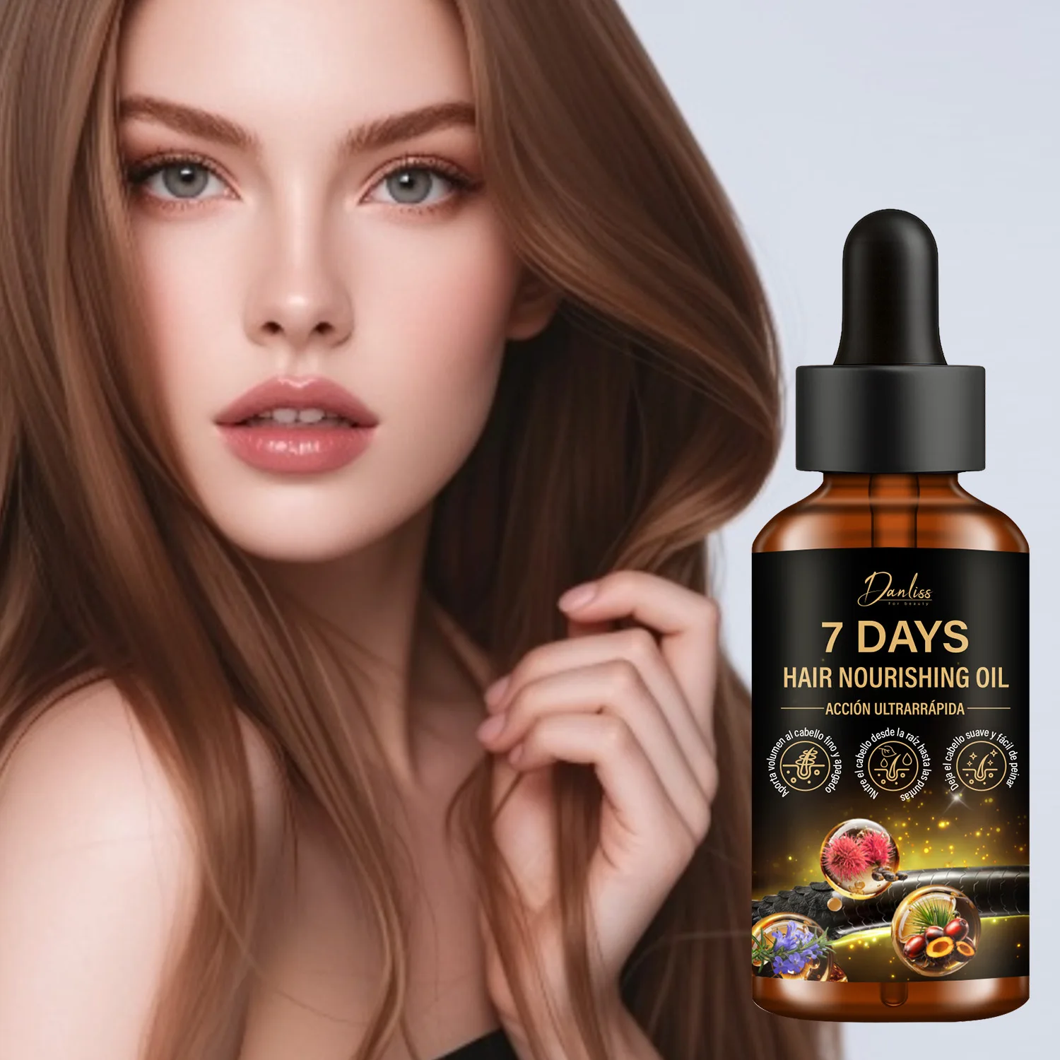 7 Days Hair Nourishing Oil Batana Rosemary Castor Oil Repair Damaged Hair Serum Smooth Shiny Hair Treatment For Dry Frizzy Hair