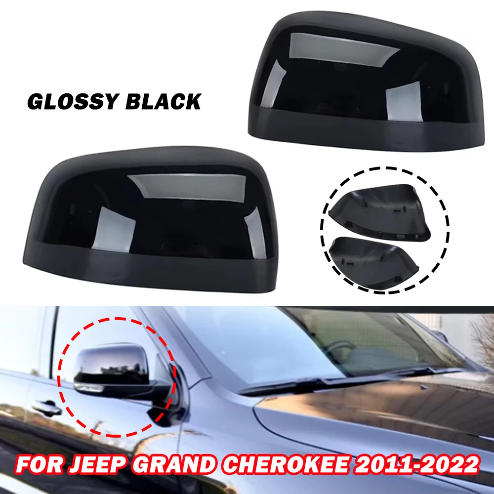 

Left Right Door Wing Rearview Mirrors Side Mirror Cover Cap for Jeep Grand Cherokee Dodge Durango 2011 2012 2013 2014 2015-2022