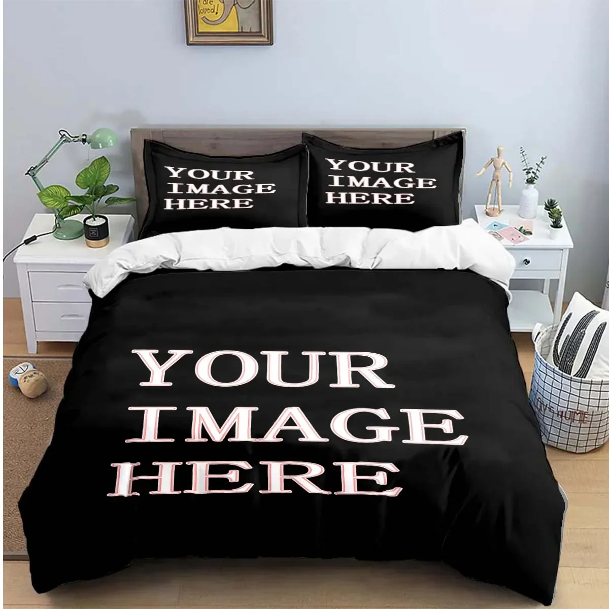 

DIY Pictures Print Bedding Sets Exquisite Bed Supplies Set Duvet Cover Bed Comforter Set Bedding Set Luxury Gift