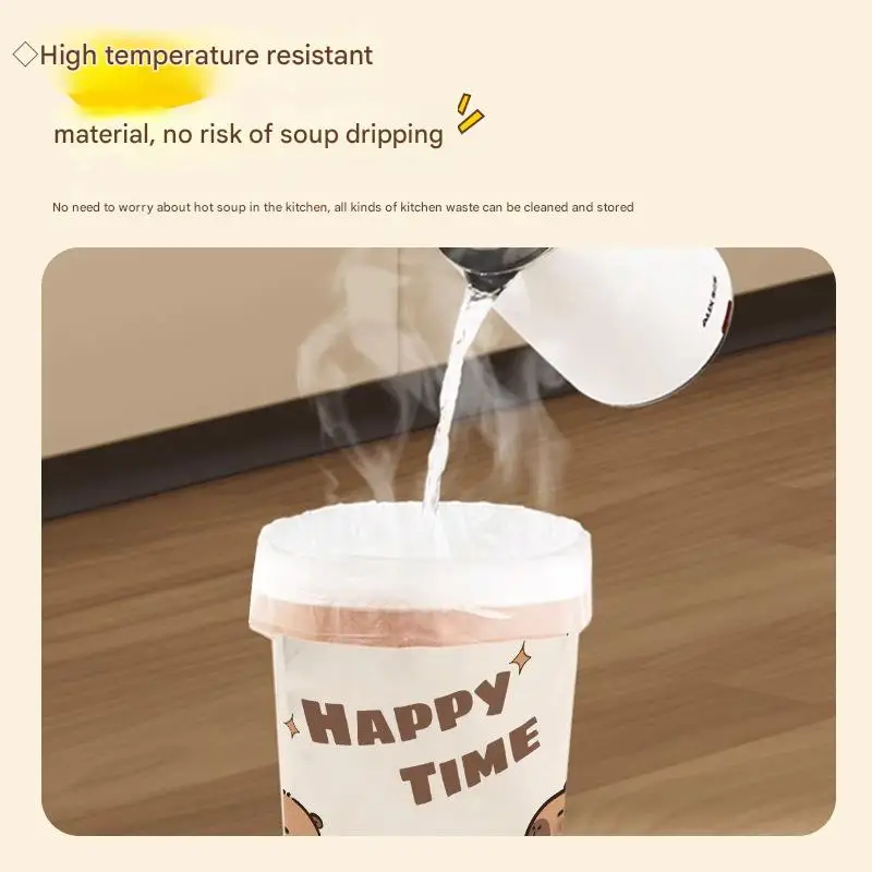 Easy-Tear Drawstring Garbage Bags | Leak-Proof Kitchen & Outdoor Waste Bags