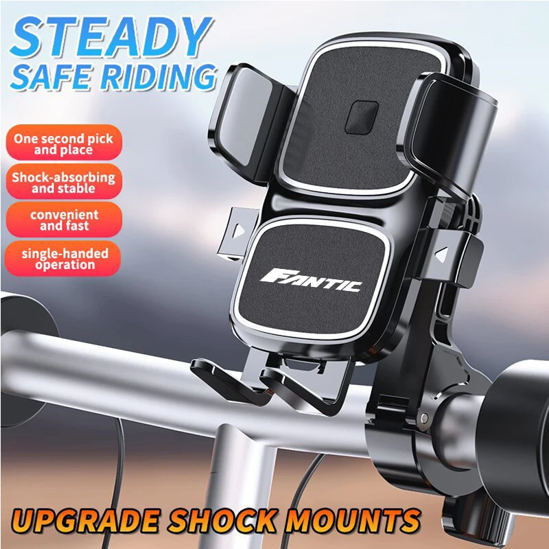 For FANTIC CABALLERO TRACK 125 SCRAMBLER 500 XE125 XE5 Motorcycle Stand Bracket Bike Moto Handlebar Antislip Clip Navigation