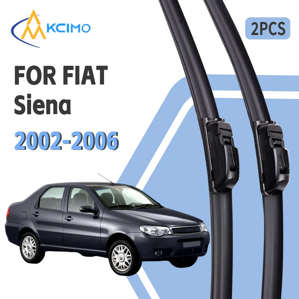 For FIAT Siena 2002-2006 Front Wiper U-Shape Soft Rubber Boneless Wiper HD Silent Durable Automotive Wiper 22"19"