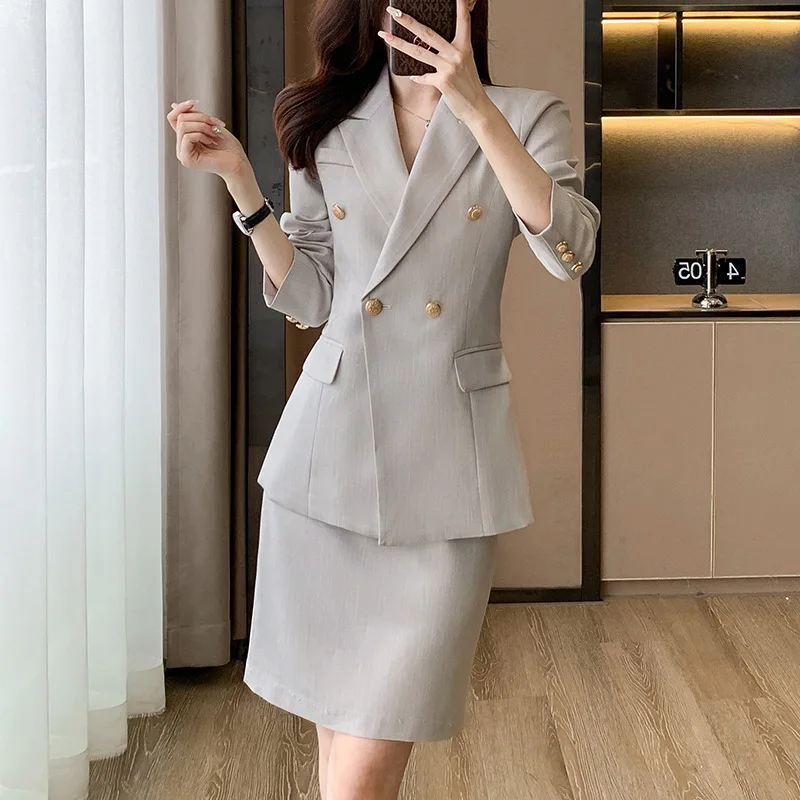 Suit Women's Spring and Autumn Job Interview Civil Servant Business Wear Temperament Workplace Formal Wear Suit Jacket Overalls