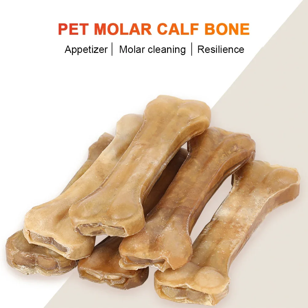 Chew Bone Dog Toy Food Treats Oral Care Brown Buffalo Leather Teeth Cleaning Puppy Chew Training Molar Stick Pet Supplies