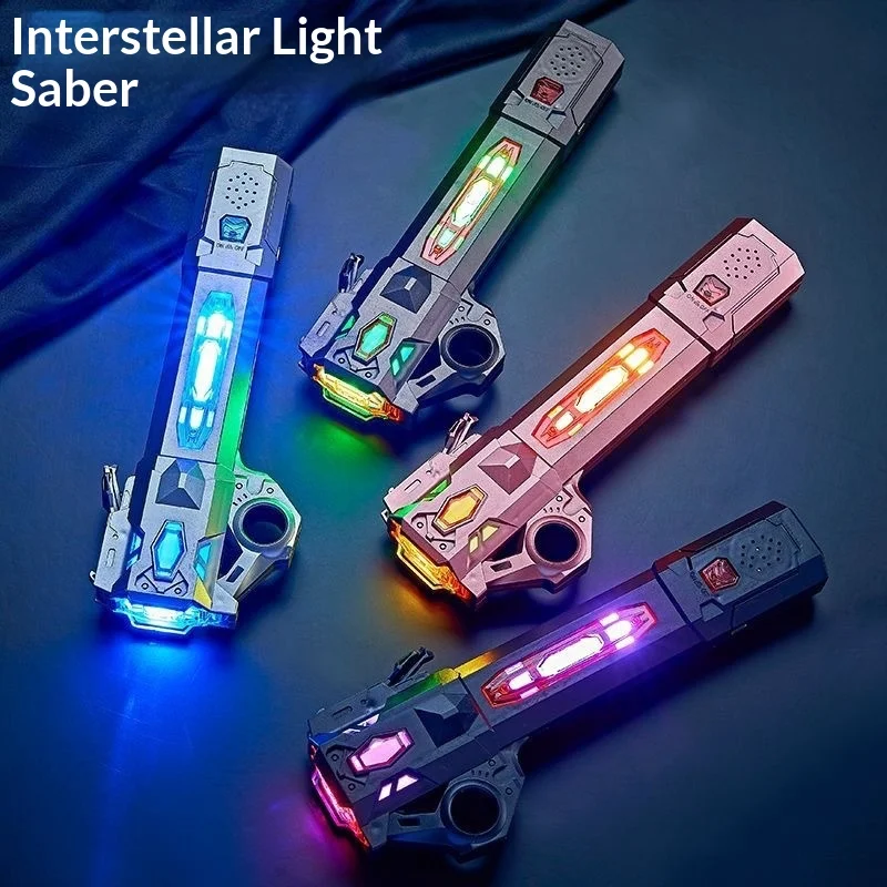 Children's boy laser sword planet telescopic light-up sword two-in-one multicolor flashing fluorescent stick toy gift