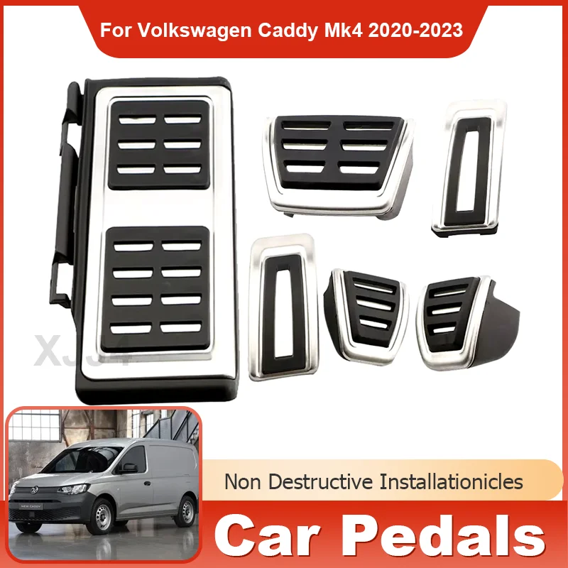 

for Volkswagen VW Caddy Mk4 SB Ford Tourneo Connect 2020~2023 Car Foot Pedals Gas Brake Restfoot Pedal Pad Protector Accessories