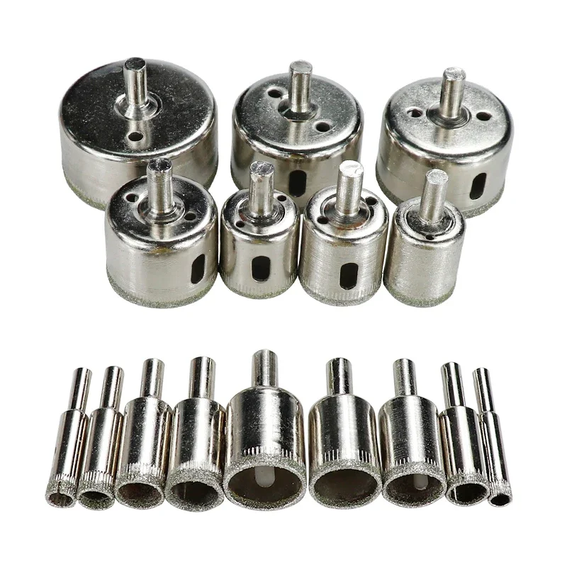 

10pcs Diamond Coated Drill Bit 6-50mm Hole Saw Drill Diamond Core Bit for Tile Marble Glass Ceramic Hole Drilling Cutter