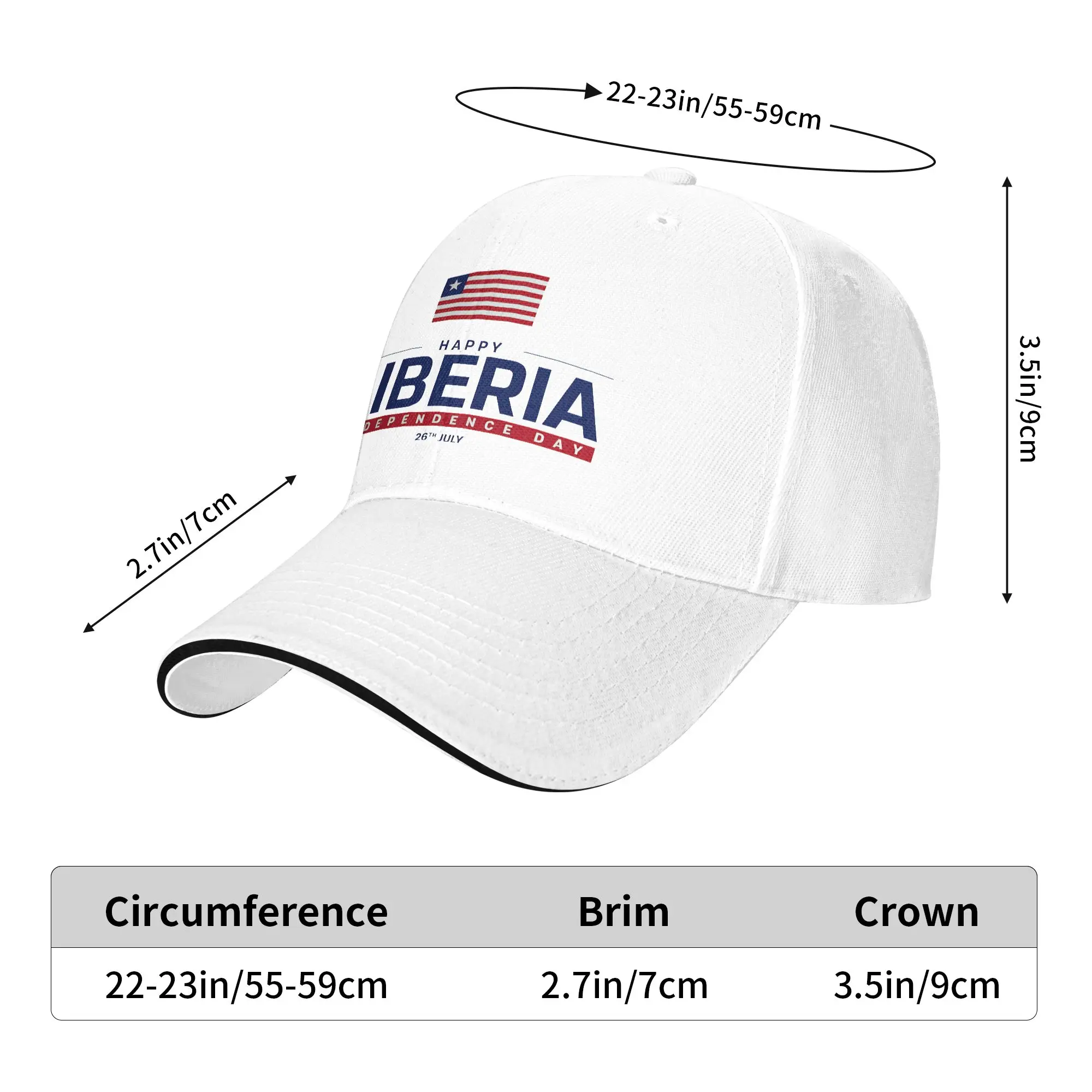 Summer Happy Liberia Independence Day Baseball Cap  Hiking Fishing y2k Retro Print Sun Trucker Hat Unisex Men Baseball Caps
