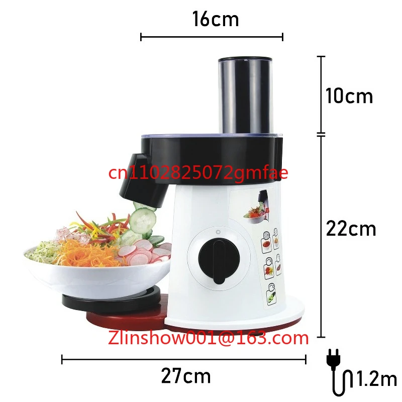 

Multifunctional automatic salad machine, cheese and vegetable slicing and shredding machine