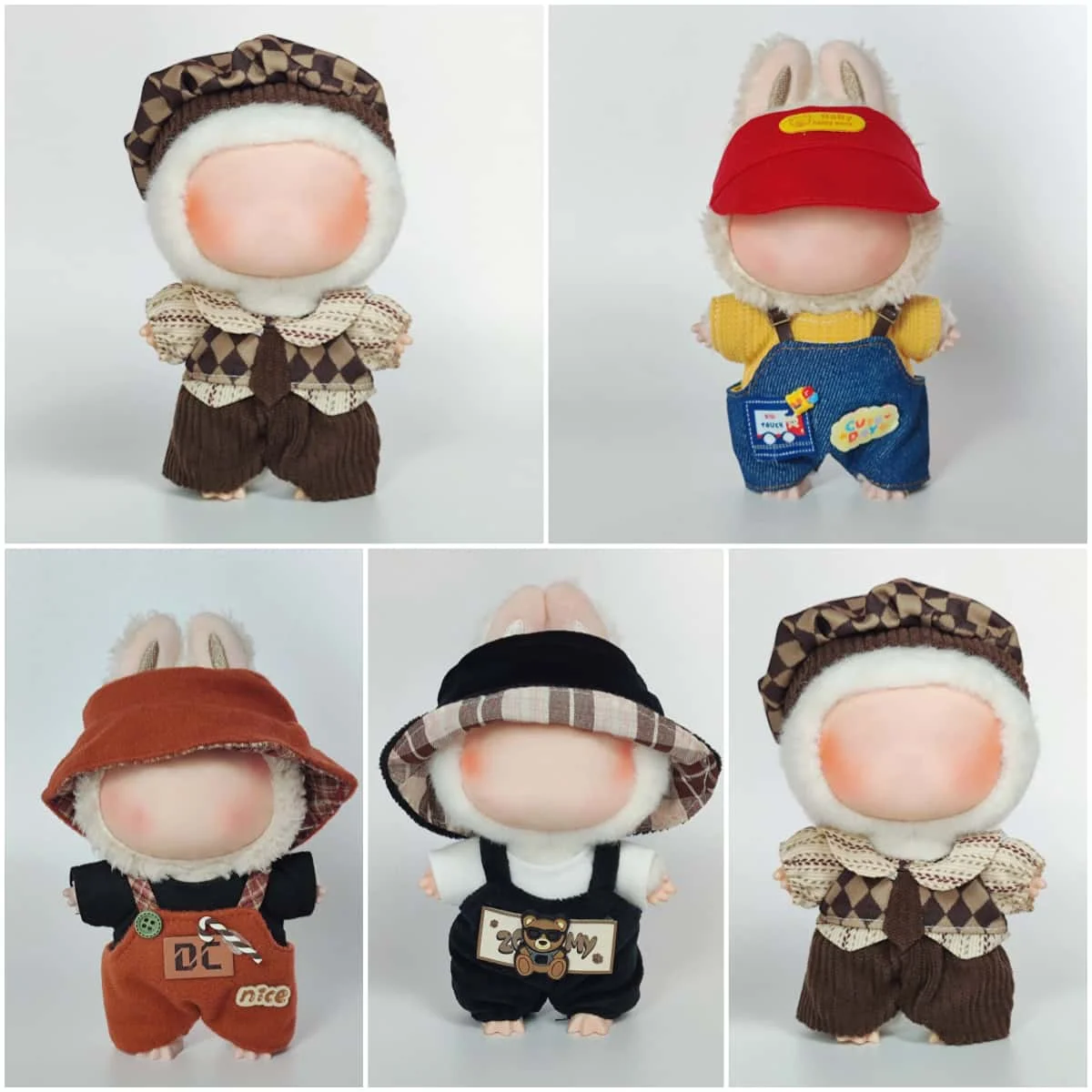 Mini Plush Doll'S Clothes Outfit Accessories For Korea Kpop Exo 15-17cm Labubu Idol V1 V2 sports and leisure suit Clothing Gift