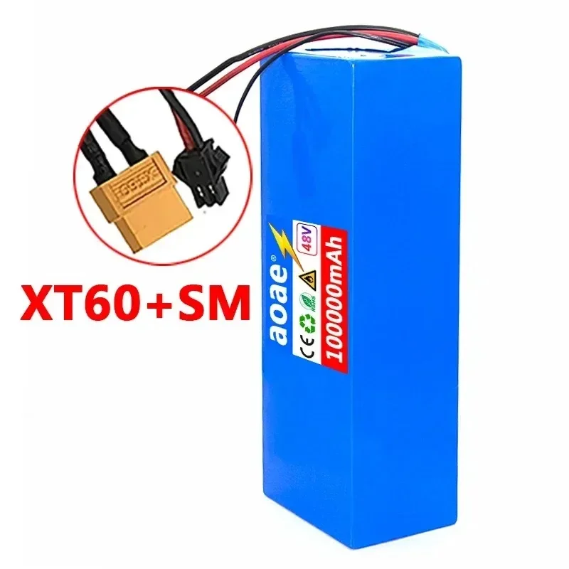 New 13S5P 48V 100Ah ElectricVehicle Lithium 13S5P Battery Pack IsSuitable for Electric Scooter MountainBike 250-1000w