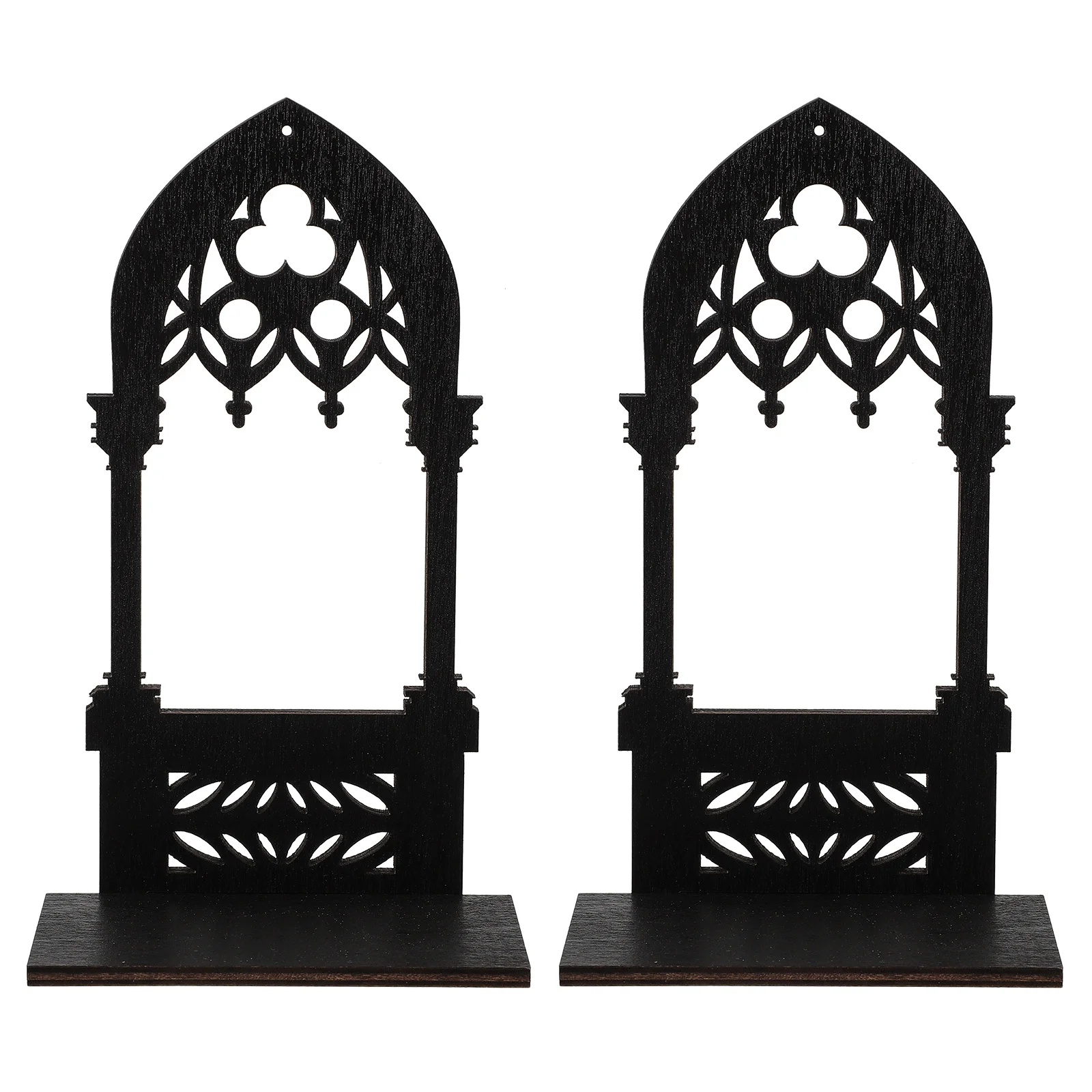 

1Pair Holder Set Gothic Inspired Arch Shape Stand for Table Centerpiece Decorative Home Interior Lighting