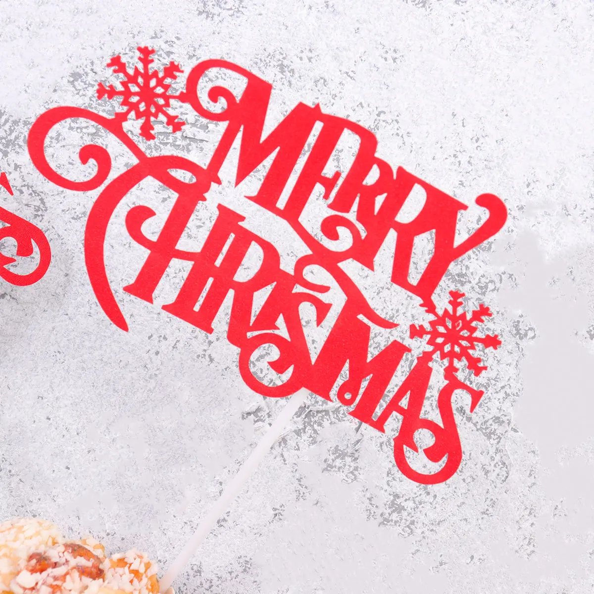 

12Pcs Holiday Cupcake Toppers Creative Snow Merry Christmas Paper Flags for Cake Decorating Party Use Cake Picks