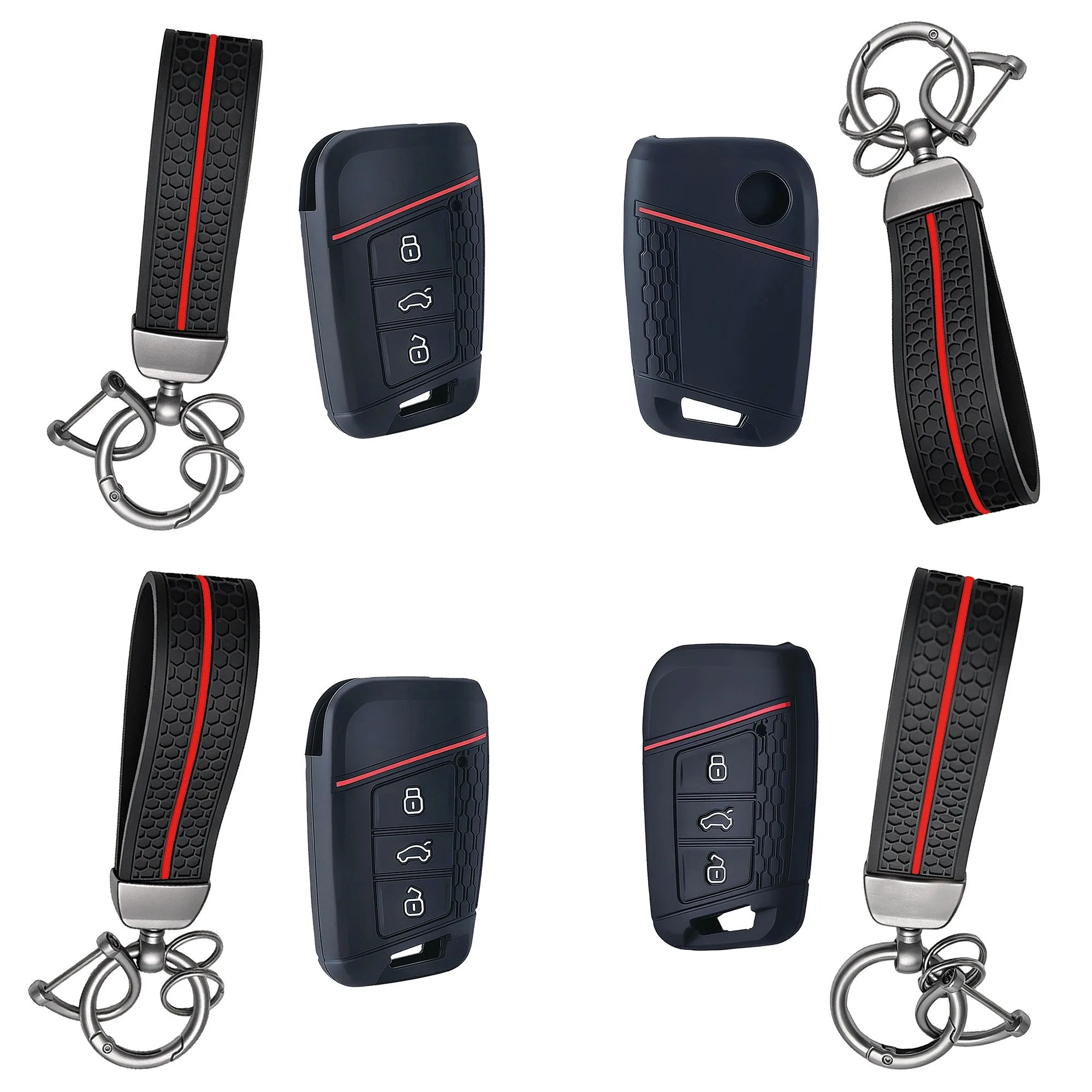 Silicone Cover For VW Magotan Passat B7 B8 CC Arteon Skoda Fabia Superb A7 Kodiaq Seat Car Key Fob Case