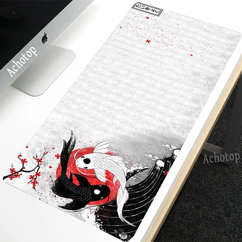 

Extended Mouse Pad Gaming Tai Chi Fish Mousepad Gamer Desk Protector Large Keyboard Pads XXL Game Mouse Mat Anti-slip Custom Rug