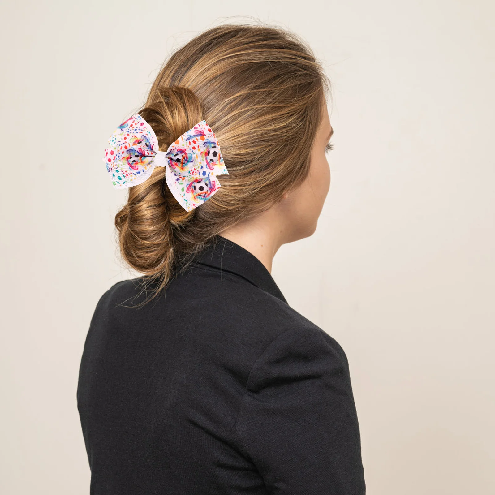 

2pcs Bow Clips Small Bows Sports Theme Hair Accessories For Girls Women Party Wedding Daily Use Styling Tools Cute Non-Damaging