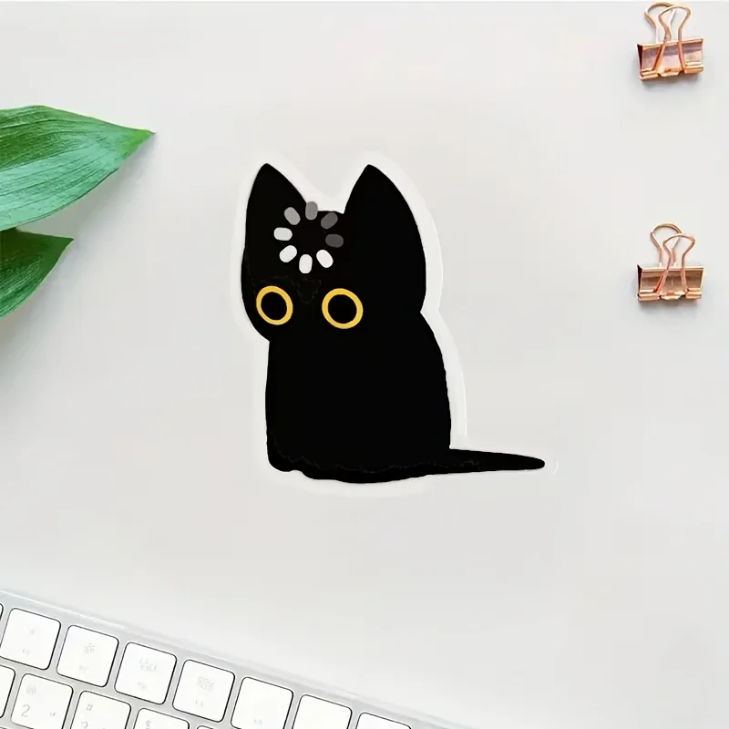 1Pc Void Loading Black Cat Meme Sticker Waterproof Vinyl Decal Cute Funny Decor for Laptop Car Suitcase Skateboard