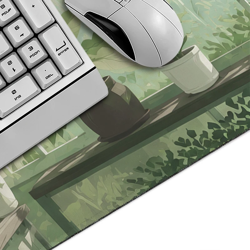 Mouse Pad Green Glasshouse Garden Gamer XL New Computer Large Mousepad XXL Mechanical Keyboard Pad Office Natural Rubber