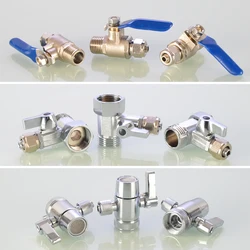 New Qulaity Copper 1/4＂3/8＂1/2＂Ball Valve RO Water Purifier Adapter Garden Water Ball Valve Tap Connector Hardware Accessorie