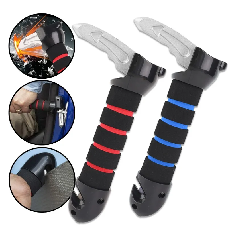 

Multifunctional Car Safety Hammer Elderly People Portable Door Assist Handle Seat Belt Cutter Window Breaker Car Rescue Tools