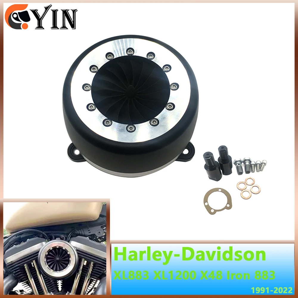 Para Harley Davidson Sportster Iron XL 883 1200 accesorios de motocicleta sistema de filtro de admisión de filtro de aire CNC de aluminio