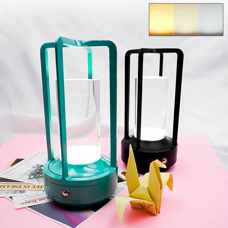 1-3pcs Wireless Table Lamp LED Touch Sensor Desktop Night Light Rechargeable Reading Lamp for Restaurant Bar Bedroom Decor Light